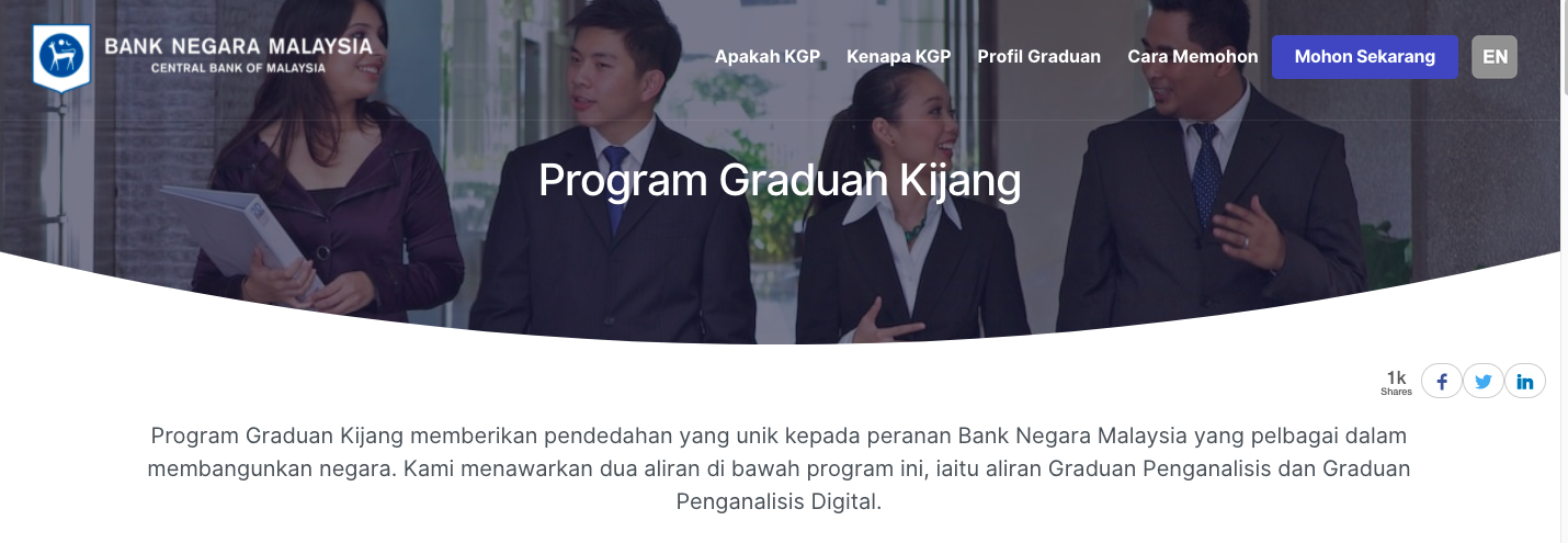 BNM Tawarkan Graduan Penganalisis & Graduan Penganalisis Digital Melalui Program Graduan Kijang. Mohon Disini