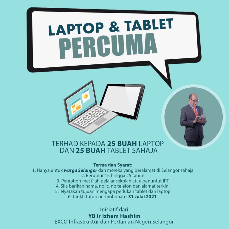 Siapa Cepat, Dia Dapat! Ini Cara Mohon Laptop & Tablet Percuma Pelajar Sekolah Atau Penuntut IPT