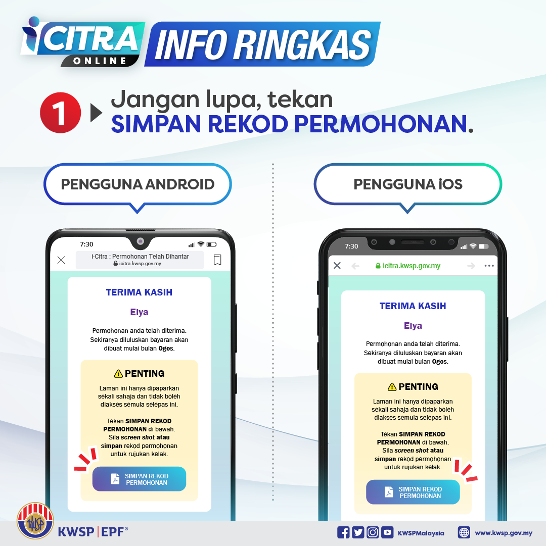 Jangan Kongsi Status Permohonan iCitra Setelah Permohonan Diterima. Risau Nanti Scammer Habiskan Wang Anda Pula!
