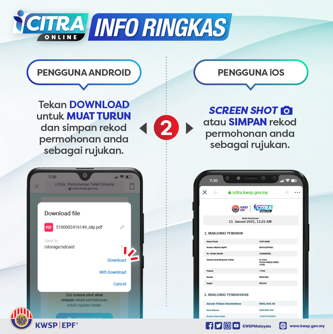 Jangan Kongsi Status Permohonan iCitra Setelah Permohonan Diterima. Risau Nanti Scammer Habiskan Wang Anda Pula!