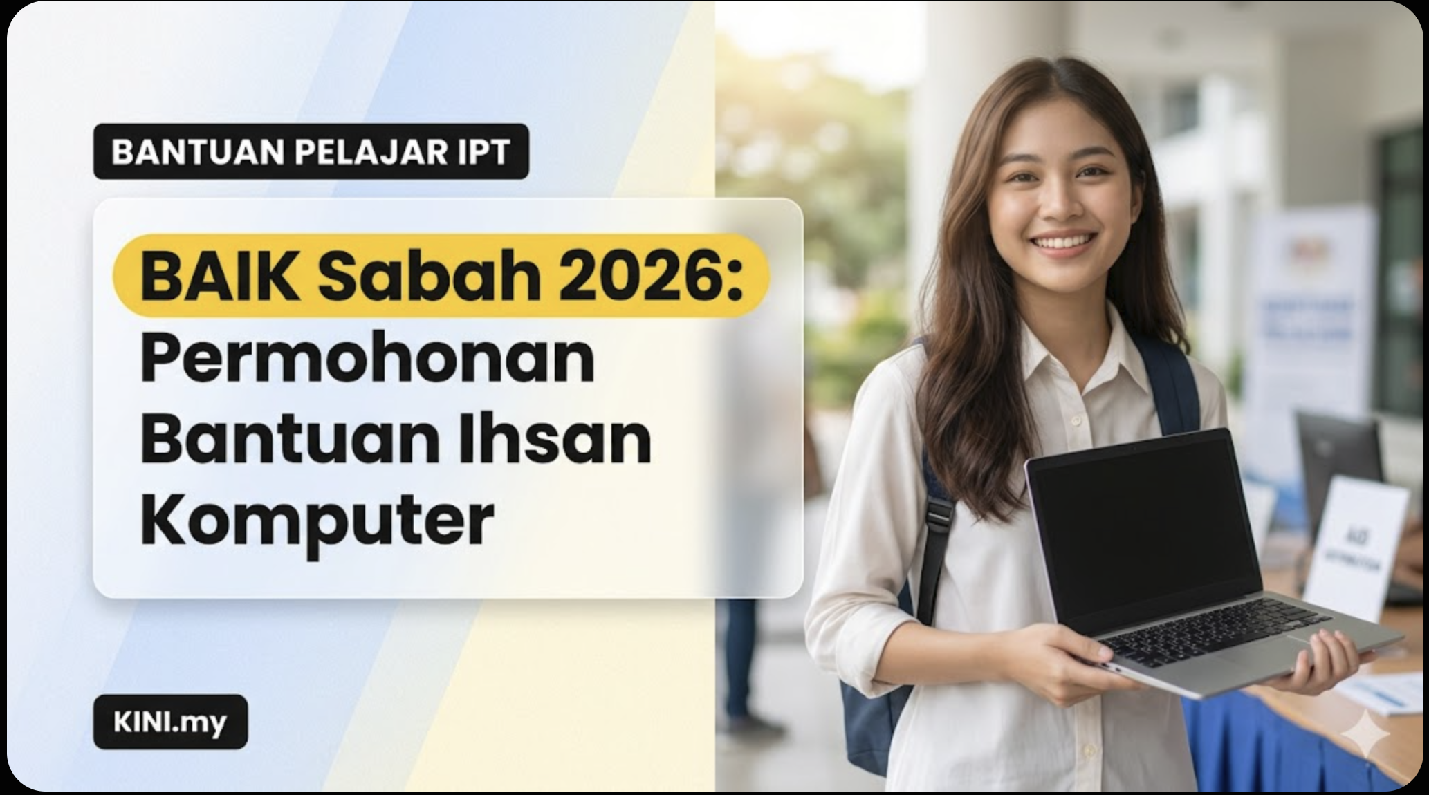 BAIK Sabah 2026: Permohonan Bantuan Ihsan Komputer, Syarat Kelayakan, Dokumen & Cara Mohon