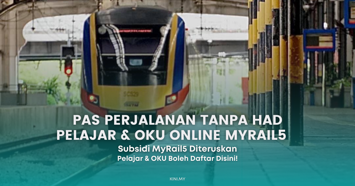 Subsidi Pas Perjalanan Tanpa Had Pelajar & OKU Online MyRail5 Diteruskan. Ini Cara Daftar