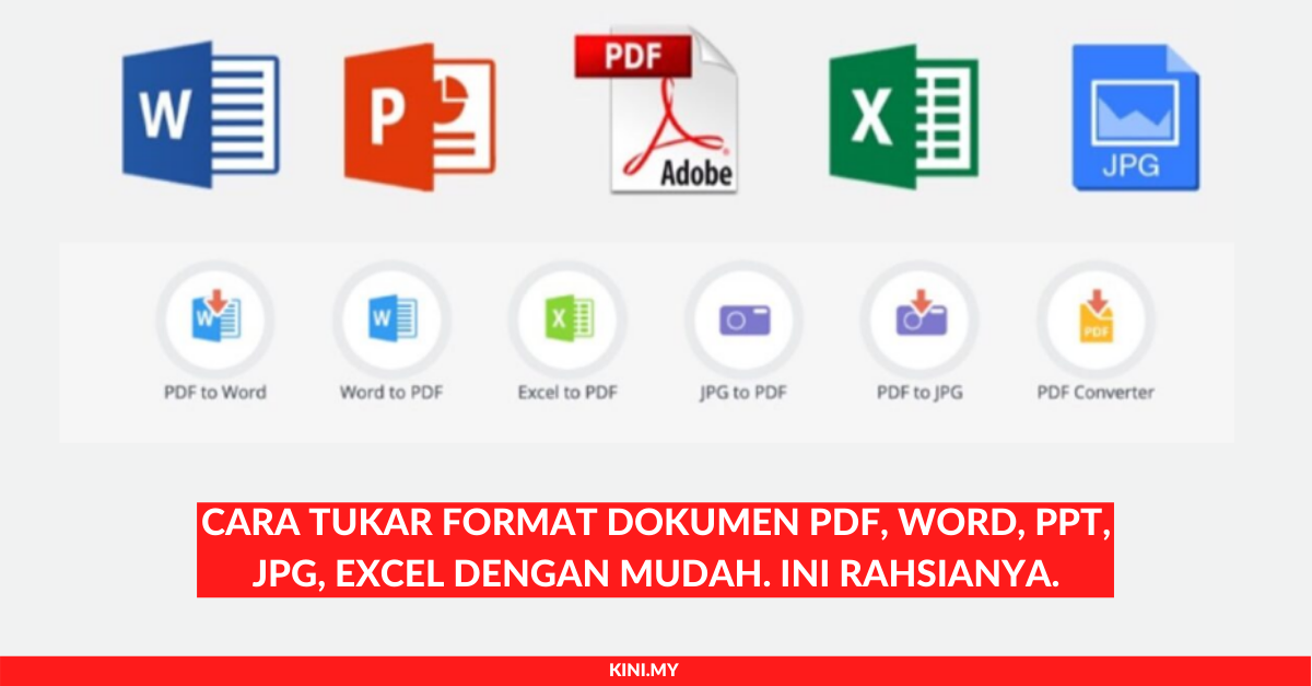 Cara Tukar Format Dokumen PDF, WORD, PPT, JPG, EXCEL Dengan Mudah. Ini