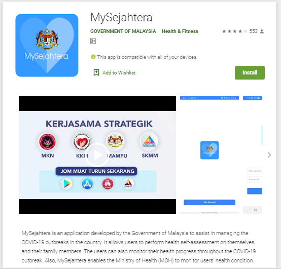 Penghantar Makanan & Bungkusan Wajib Download Aplikasi MySejahtera