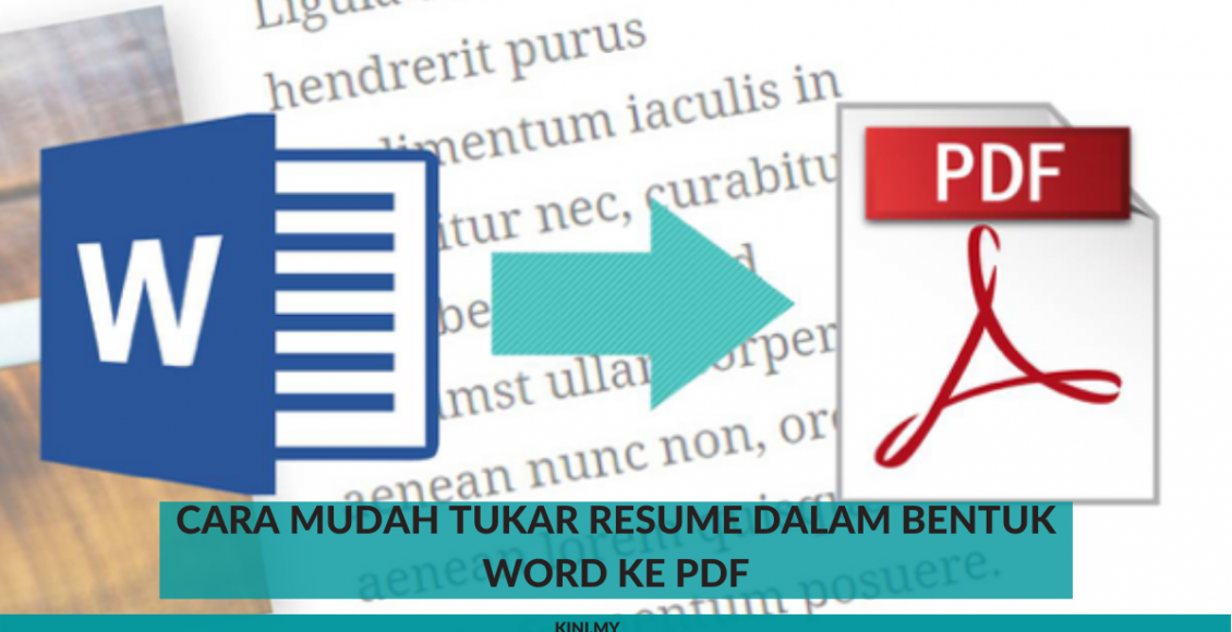 Cara Mudah Tukar Resume Dalam Bentuk Word Ke PDF