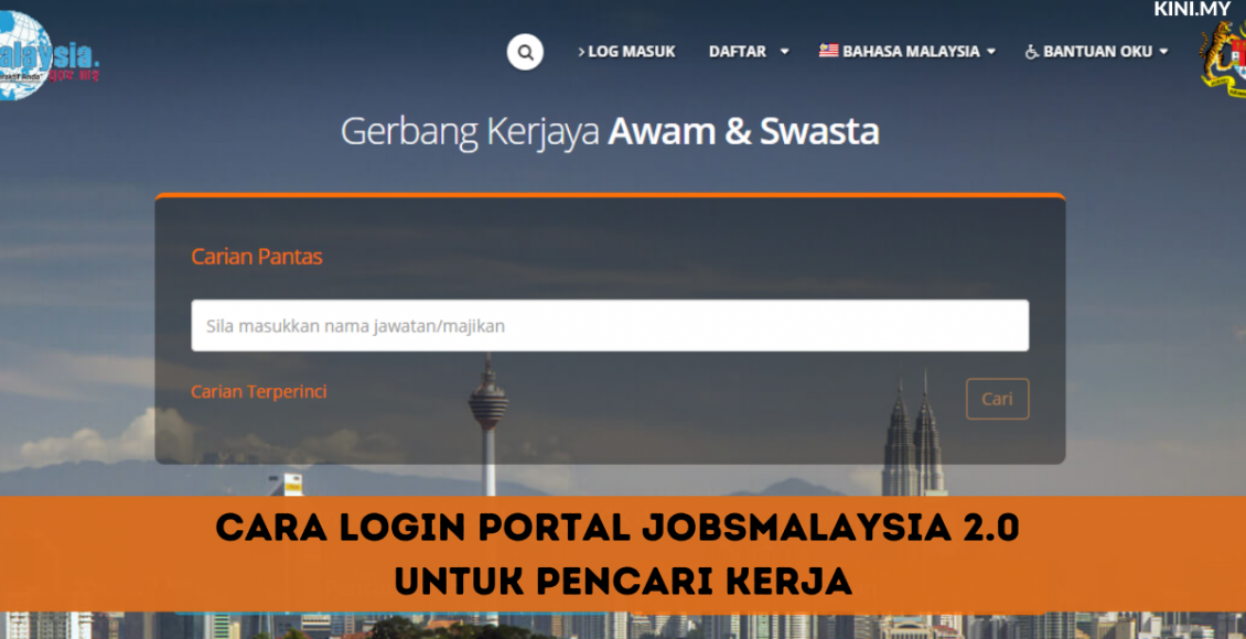 Cara Login Portal JobsMalaysia 2.0 Untuk Pencari Kerja