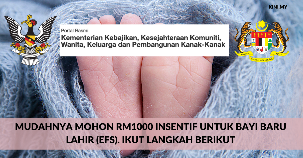 Mudahnya Mohon RM1000 Insentif Untuk Bayi Baru Lahir (EFS 