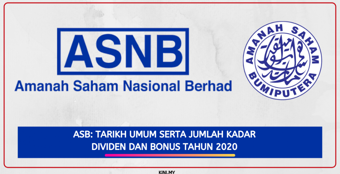 ASB_ Tarikh Umum Serta Jumlah Kadar Dividen Dan Bonus Tahun 2020