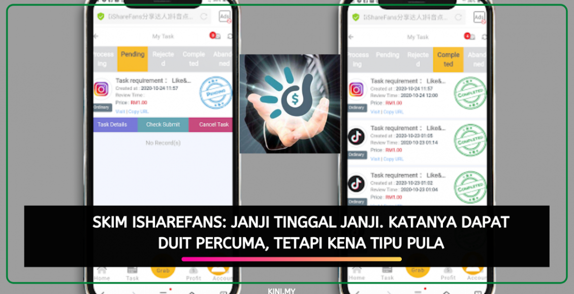 Skim Isharefans: Janji Tinggal Janji. Katanya Dapat Duit Percuma, Tetapi Kena Tipu Pula