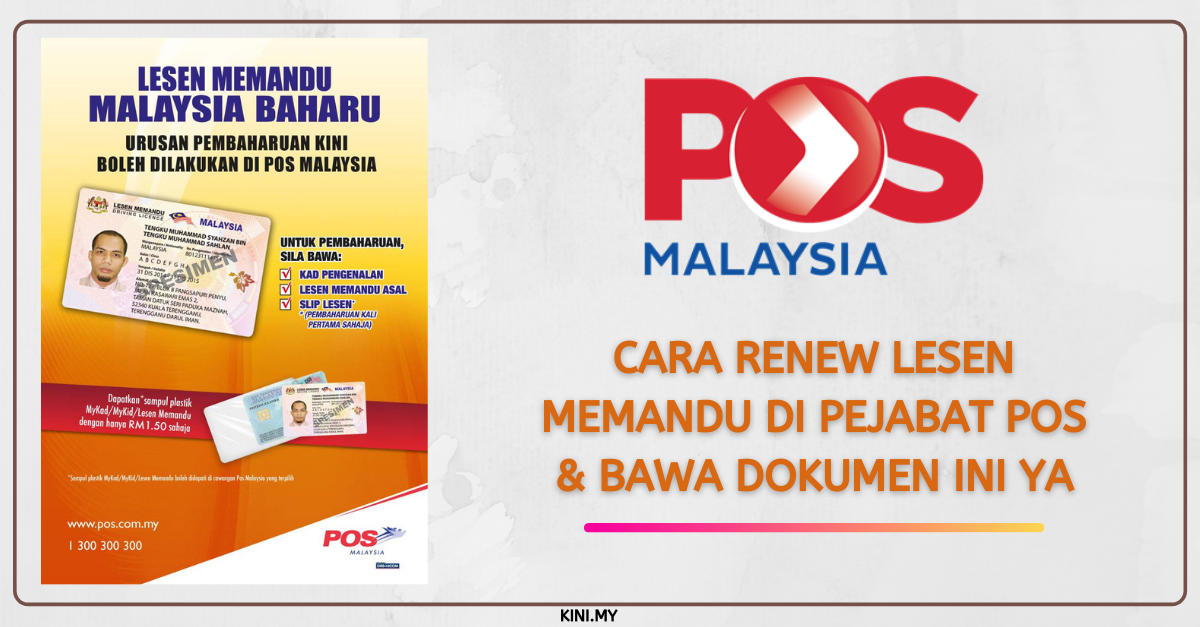 Cara Renew Lesen Memandu Di Pejabat Pos Bawa Dokumen Ini Ya