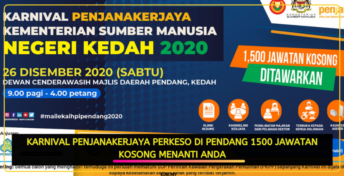 Karnival PenjanaKerjaya PERKESO Di Pendang 1500 Jawatan Kosong Menanti Anda