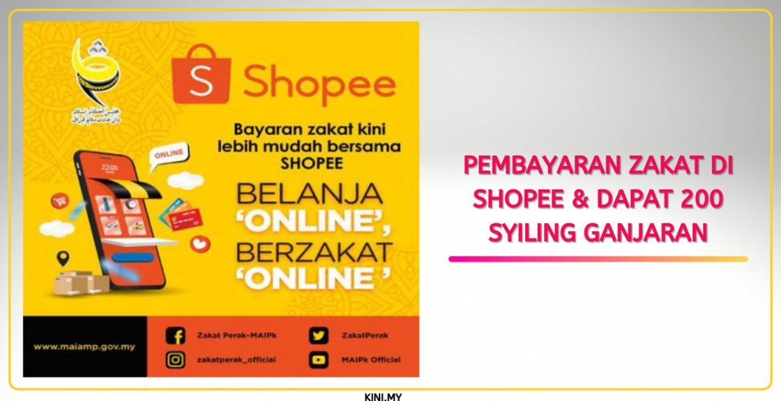 Pembayaran Zakat Di Shopee & Dapat 200 Syiling Ganjaran
