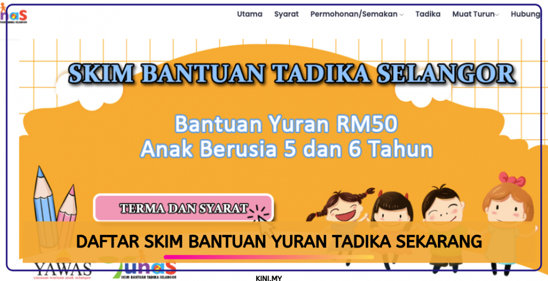 TUNAS: RM50 Sebulan. Daftar Skim Bantuan Yuran Tadika Sekarang