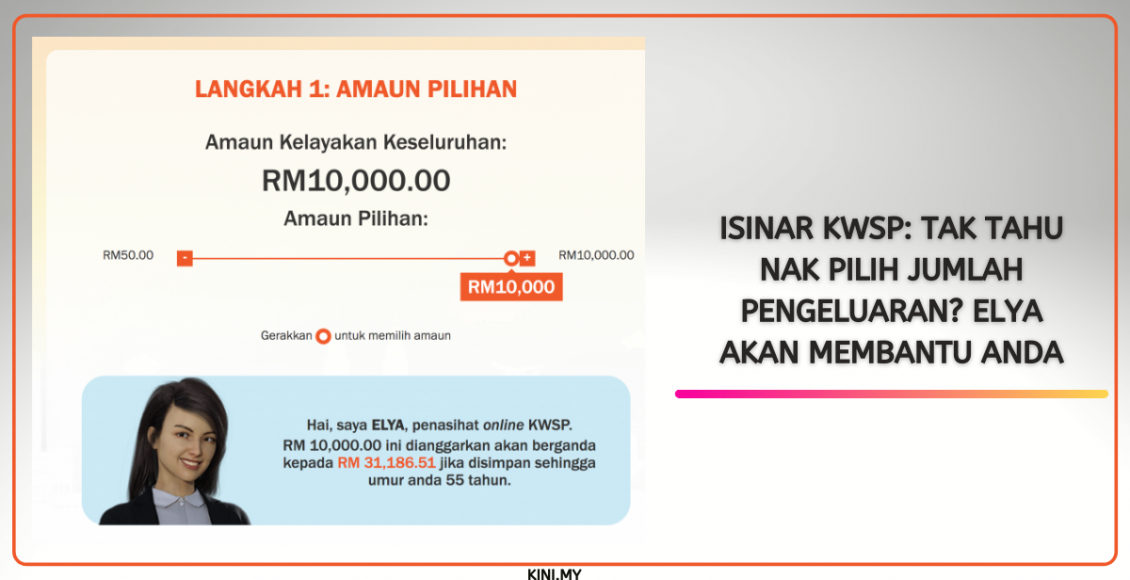 iSinar KWSP: Tak Tahu Nak Pilih Jumlah Pengeluaran? Elya Akan Membantu Anda