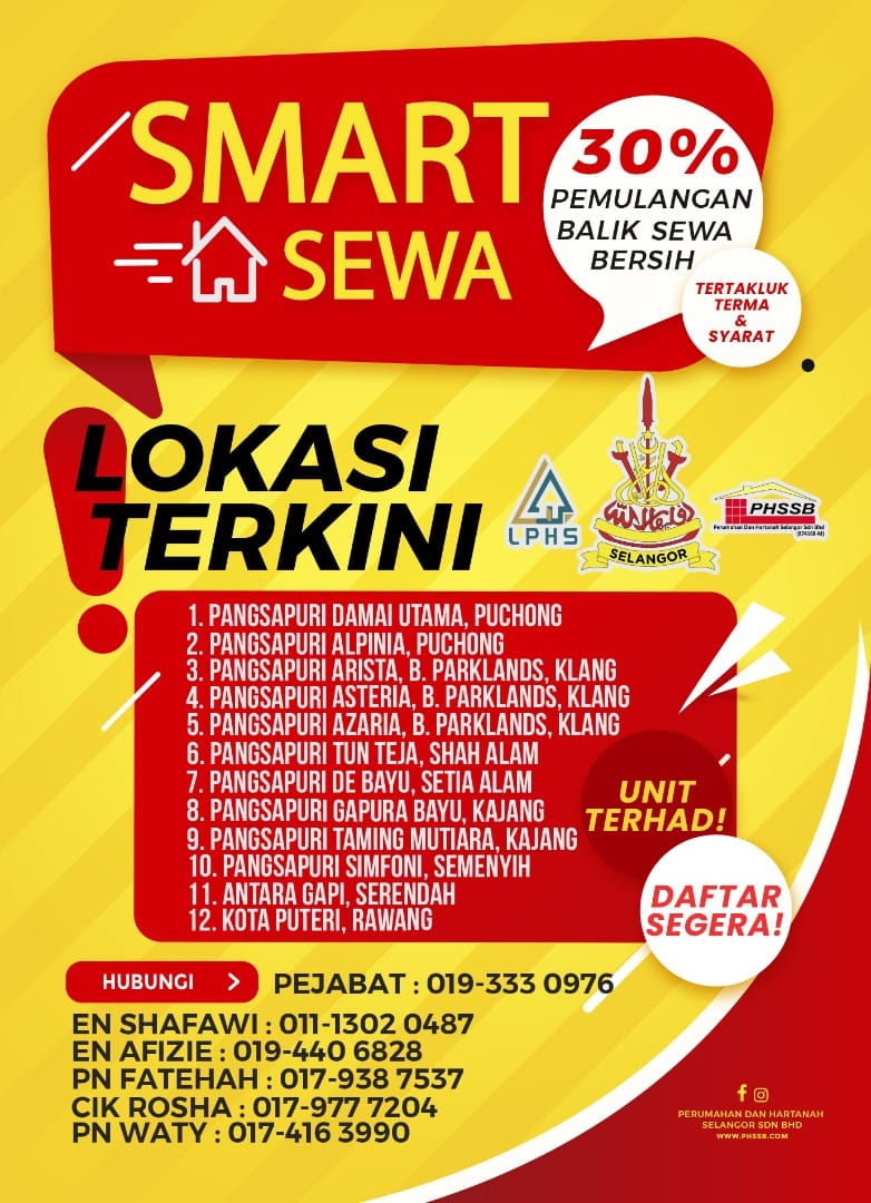 Skim Smart Sewa Selangor: Sewa 5 Tahun, Sambil Kumpul 30% Modal Beli Rumah Pertama