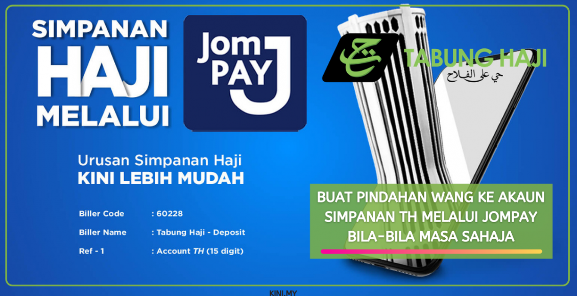 Buat Pindahan Wang Ke Akaun Simpanan TH Melalui JomPay Bila-Bila Masa Sahaja
