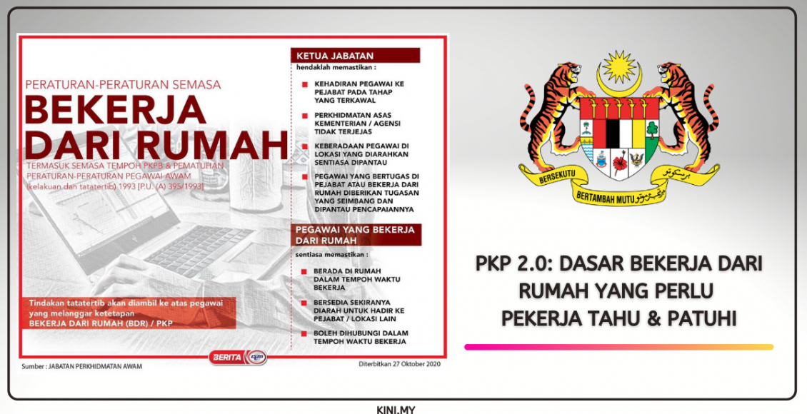 PKP 2.0: Dasar Bekerja Dari Rumah Yang Perlu Pekerja Tahu & Patuhi