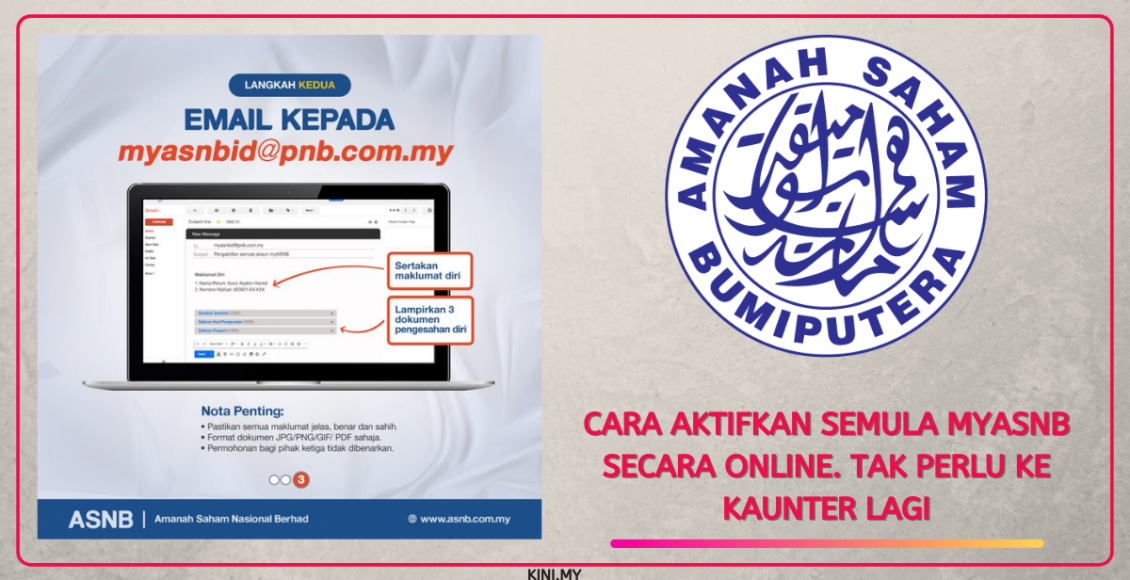 Cara Aktifkan Semula myASNB Secara Online. Tak Perlu Ke Kaunter Lagi