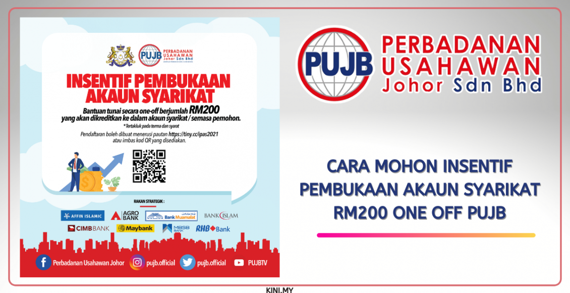 Cara Mohon Insentif Pembukaan Akaun Syarikat RM200 One Off PUJB