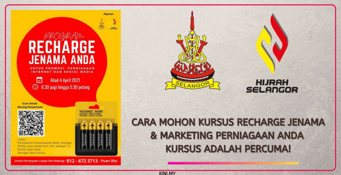 Cara Mohon Kursus Recharge Jenama & Marketing Perniagaan Anda. Kursus Adalah Percuma!
