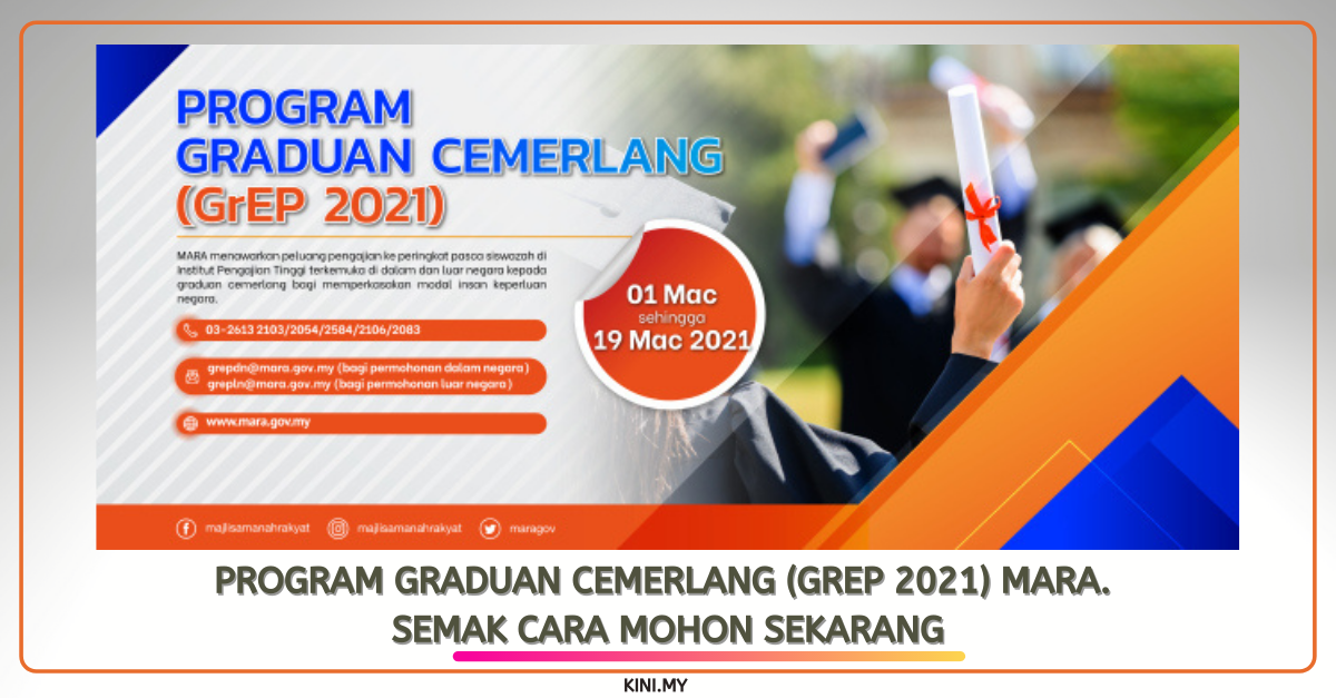 Program Graduan Cemerlang (GrEP 2021) MARA. Semak Cara Mohon Sekarang