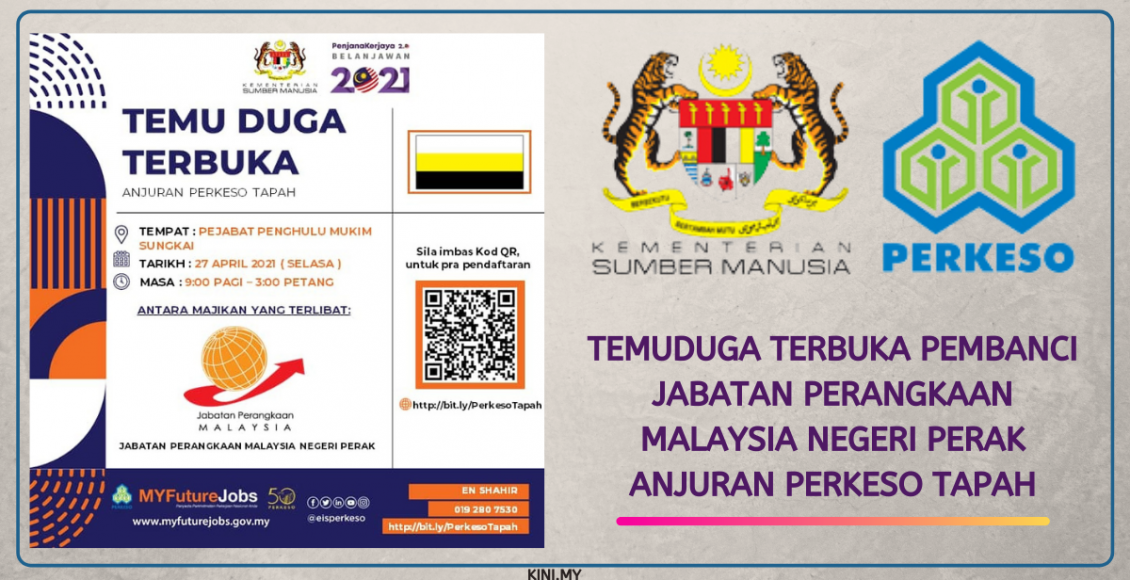 Temuduga Terbuka Pembanci Jabatan Perangkaan Malaysia Negeri Perak Anjuran PERKESO Tapah