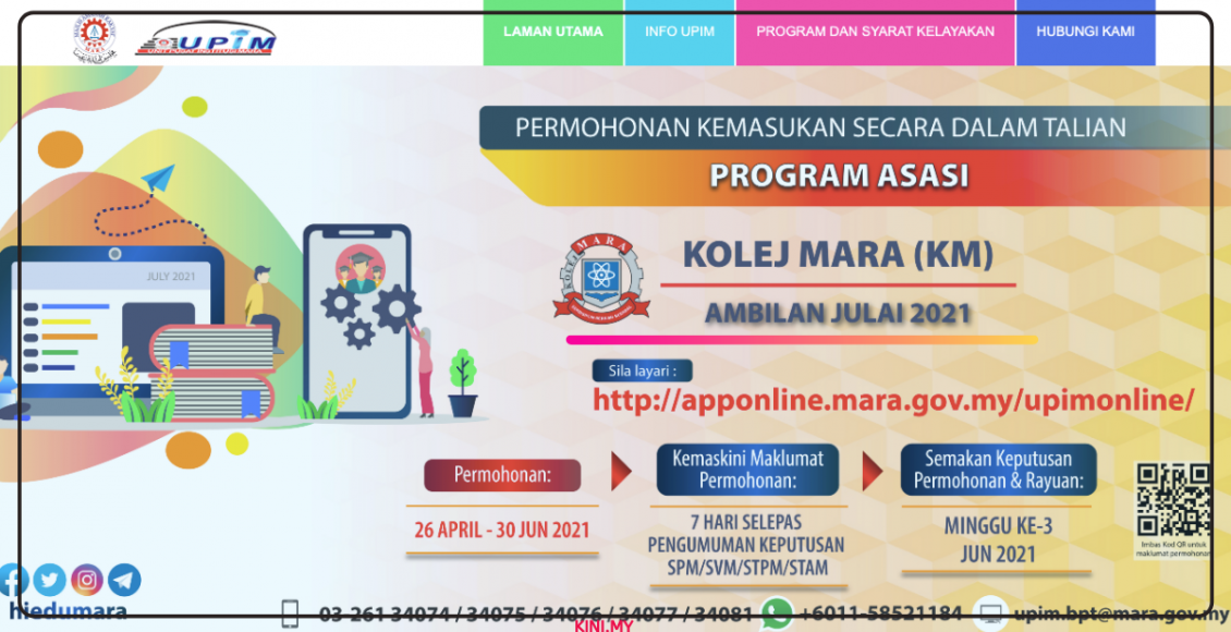 Cara Mohon Permohonan Dalam Talian Kemasukan Ke Program Asasi KM Ambilan Julai 2021