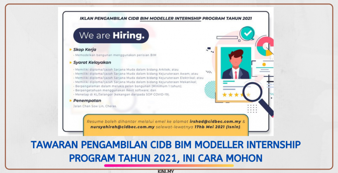 Tawaran Pengambilan CIDB BIM Modeller Internship Program Tahun 2021, Ini Cara Mohon