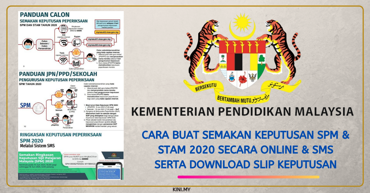 Cara Buat Semakan Keputusan Spm Stam 2020 Secara Online Sms Serta Download Slip Keputusan