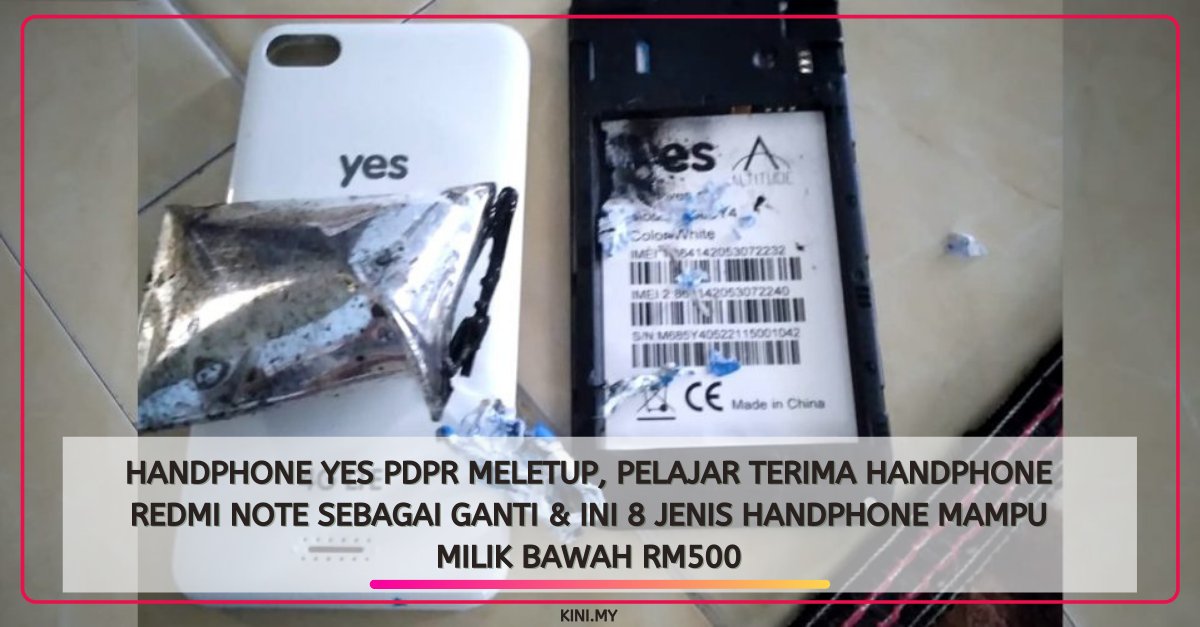 Handphone YES PdPR Meletup, Pelajar Terima Handphone Redmi Note Sebagai Ganti & Ini 8 Jenis Handphone Mampu Milik Bawah RM500