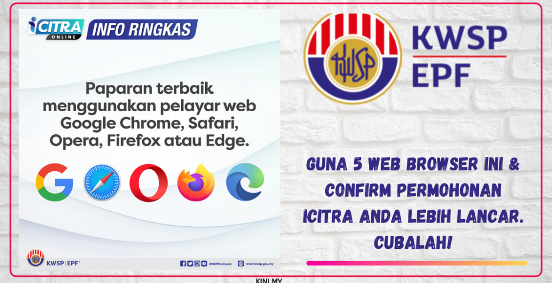 Guna 5 Web Browser Ini & Confirm Permohonan iCitra Anda Lebih Lancar. Cubalah!