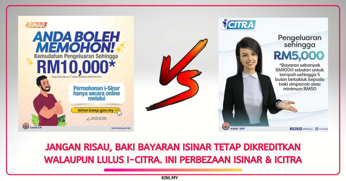 Jangan Risau, Baki Bayaran iSinar Tetap Dikreditkan Walaupun Lulus i-Citra. Ini Perbezaan iSinar & iCitra