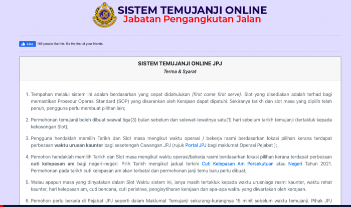 Cara Buat Temujanji JPJ & Perkhidmatan Kaunter APAD