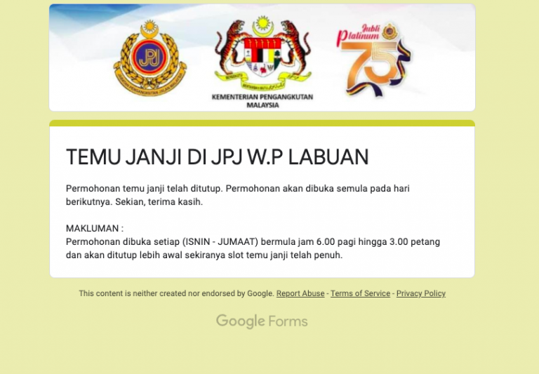 Cara Buat Temujanji JPJ & Perkhidmatan Kaunter APAD