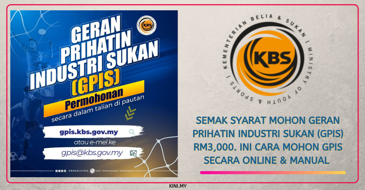 Semak Syarat Mohon Geran Prihatin Industri Sukan (GPIS) RM3,000. Ini Cara Mohon GPIS Secara Online & Manual