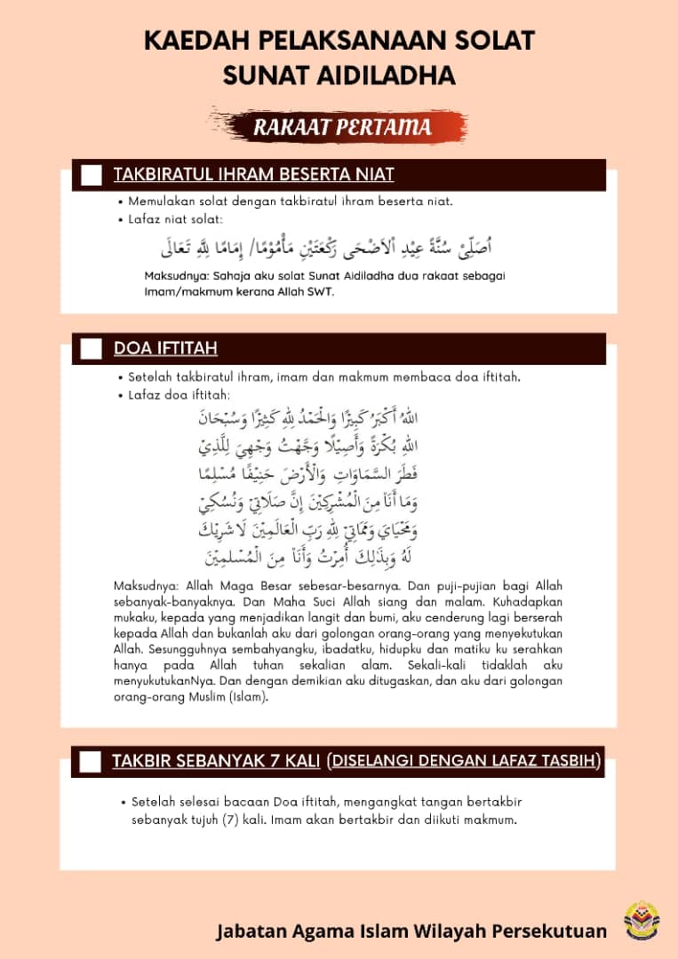 [Edisi Bacaan Di Rumah] Teks Khutbah Khas Aidiladha JAKIM, Download Disini Je