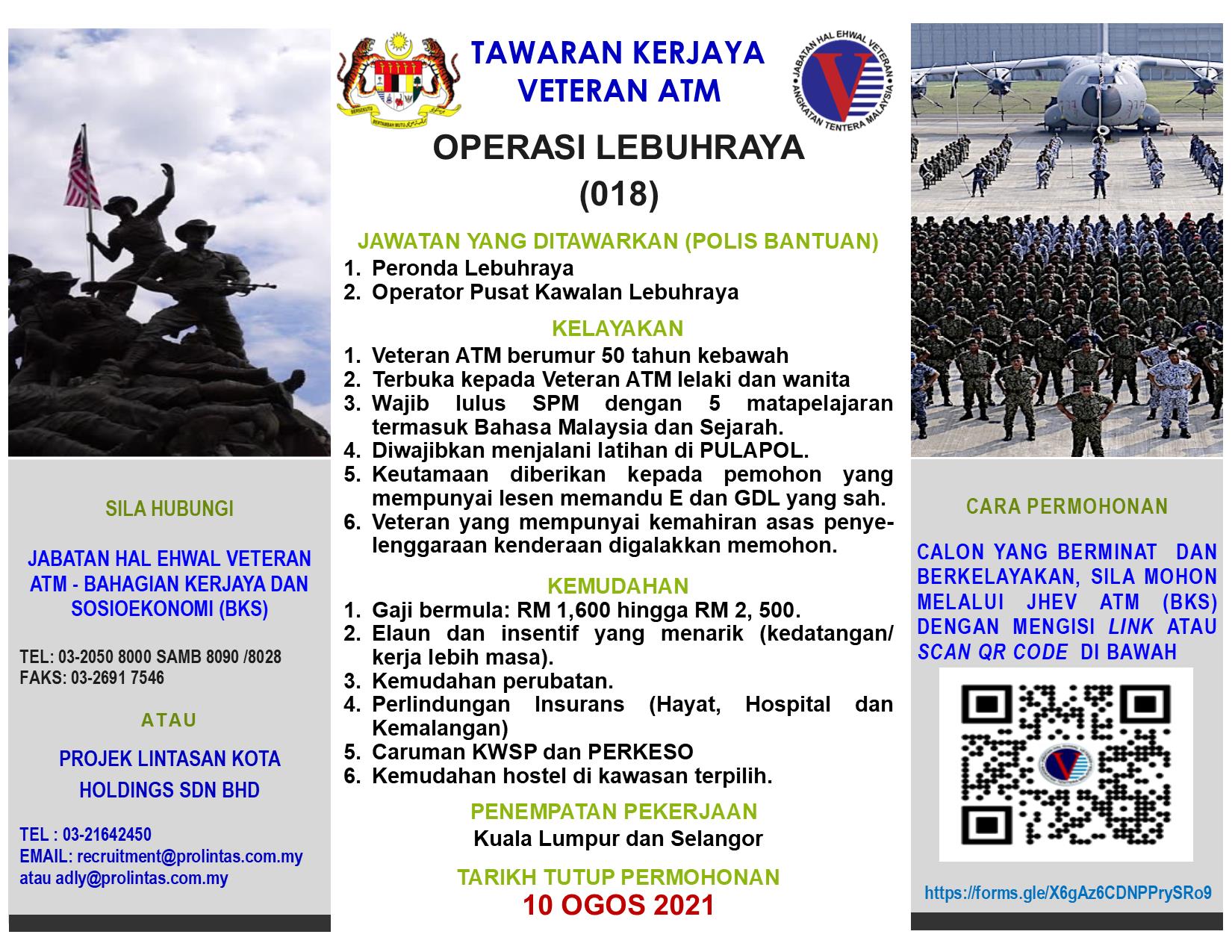 [Veteran ATM] 2 Jenis Jawatan Ditawarkan Prolintas Group Of Companies. Gaji Sehingga RM2,500