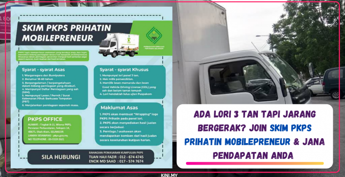 Ada Lori 3 Tan Tapi Jarang Bergerak Join Skim PKPS Prihatin Mobilepreneur & Jana Pendapatan Anda
