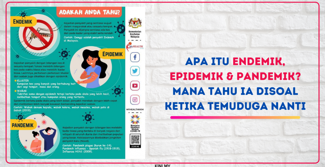 Apa Itu Endemik, Epidemik & Pandemik? Mana Tahu Ia Disoal Ketika Temuduga Nanti