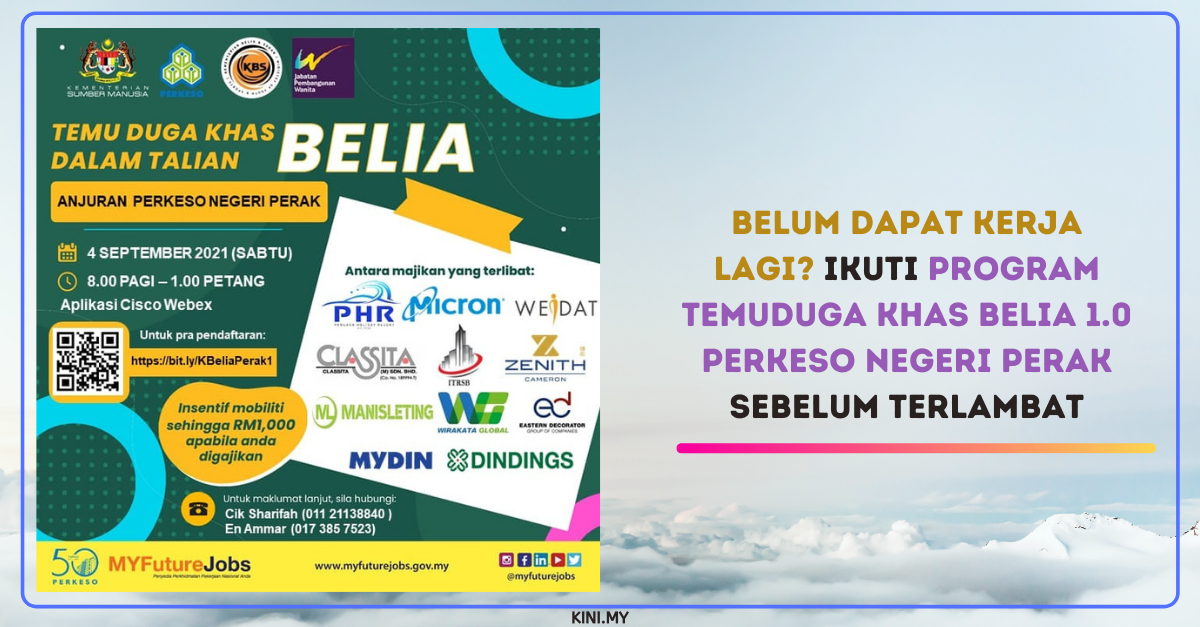 Belum Dapat Kerja Lagi? Ikuti Program Temuduga Khas Belia 1.0 PERKESO Negeri Perak Sebelum Terlambat