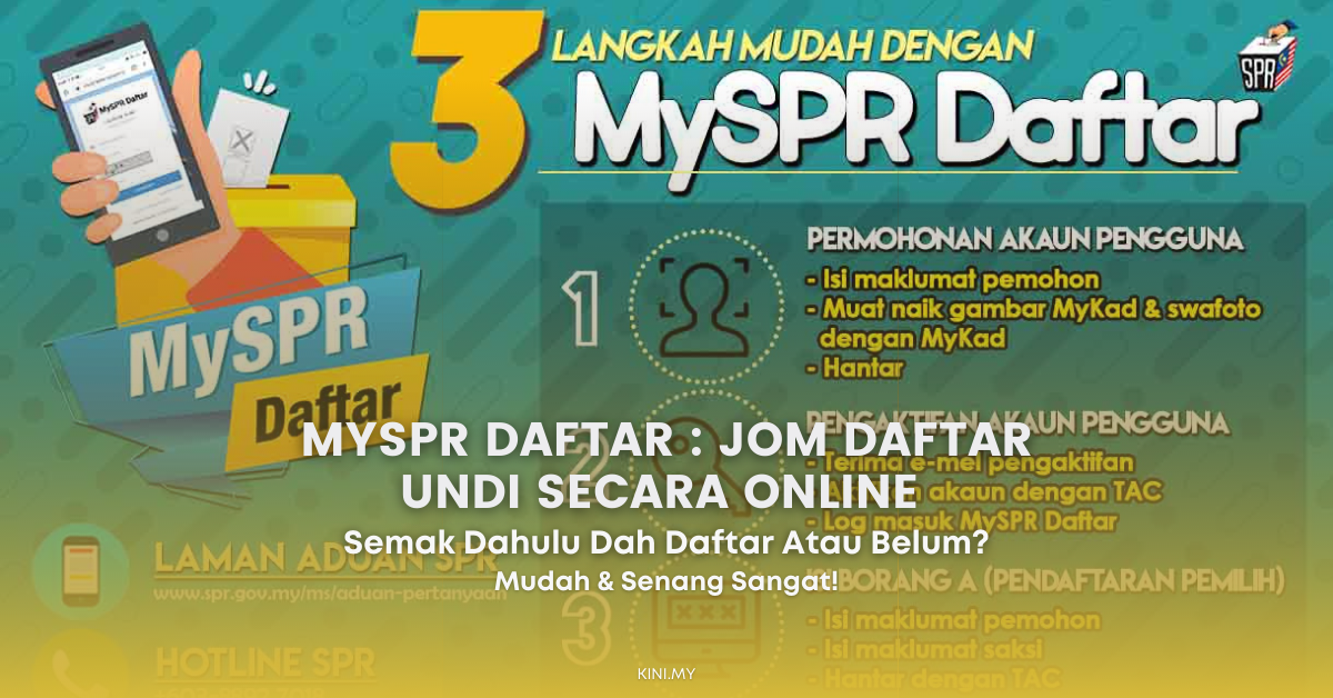 MySPR Daftar : Jom Daftar Undi Secara Online