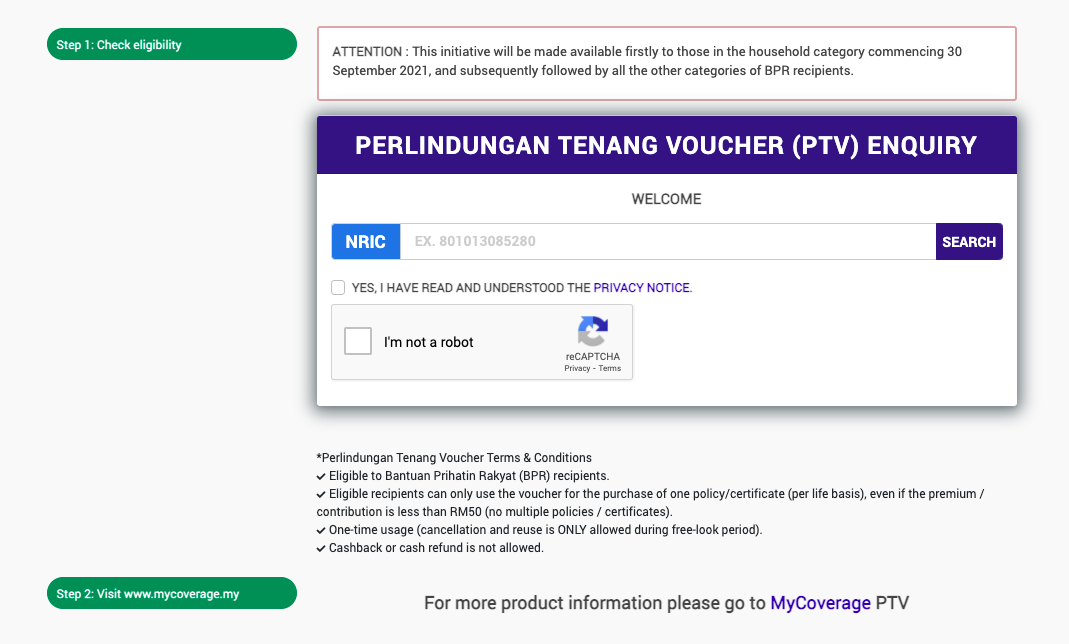 Syarat Kelayakan Program Baucar RM50 Perlindungan Tenang & Cara Semakan