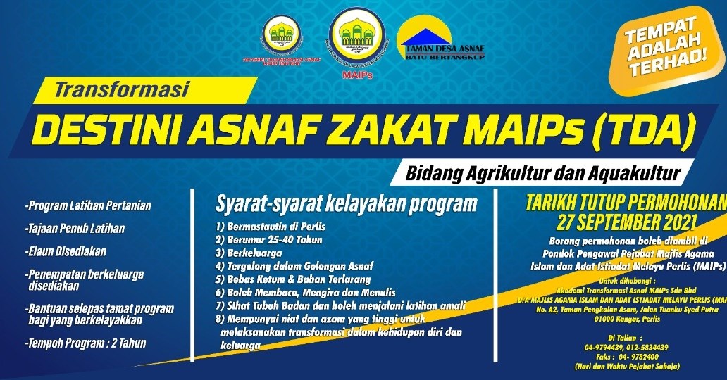 Ikuti Program Latihan Pertanian Keluarga Asnaf Zakat Dalam Bidang Agrikultur & Aquakultur, Dibuka Sehingga Umur 40 Tahun