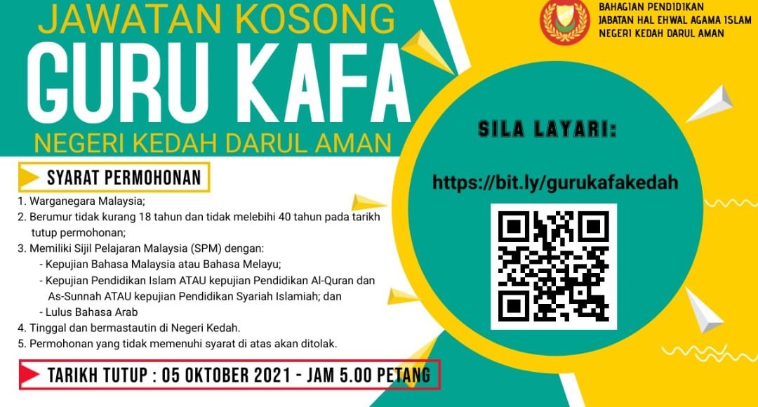 Syarat Mohon Guru KAFA Kedah Untuk Ambilan 2022 & Ini Surah Untuk Rakaman Video