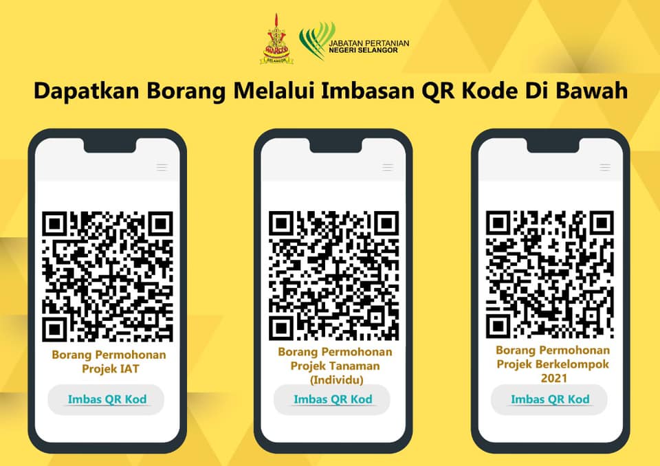 Syarat Mohon Projek Pembangunan Pertanian Negeri Selangor 2022. Imbas QR Code Untuk Dapatkan Borang 