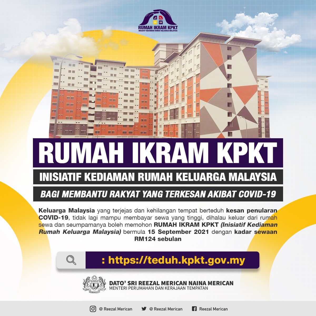 Rumah IKRAM KPKT Dengan Kadar Sewa RM124 Sebulan Sahaja & Ini Syarat Permohonannya