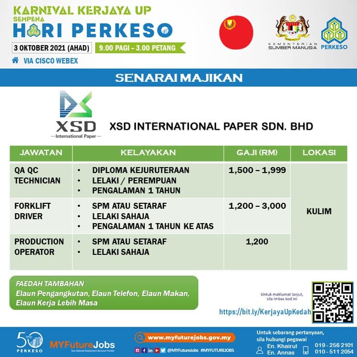 1,500 Kekosongan Jawatan Di Karnival Kerjaya UP PERKESO Kedah. Daftar Cepat Sebelum Terlambat!