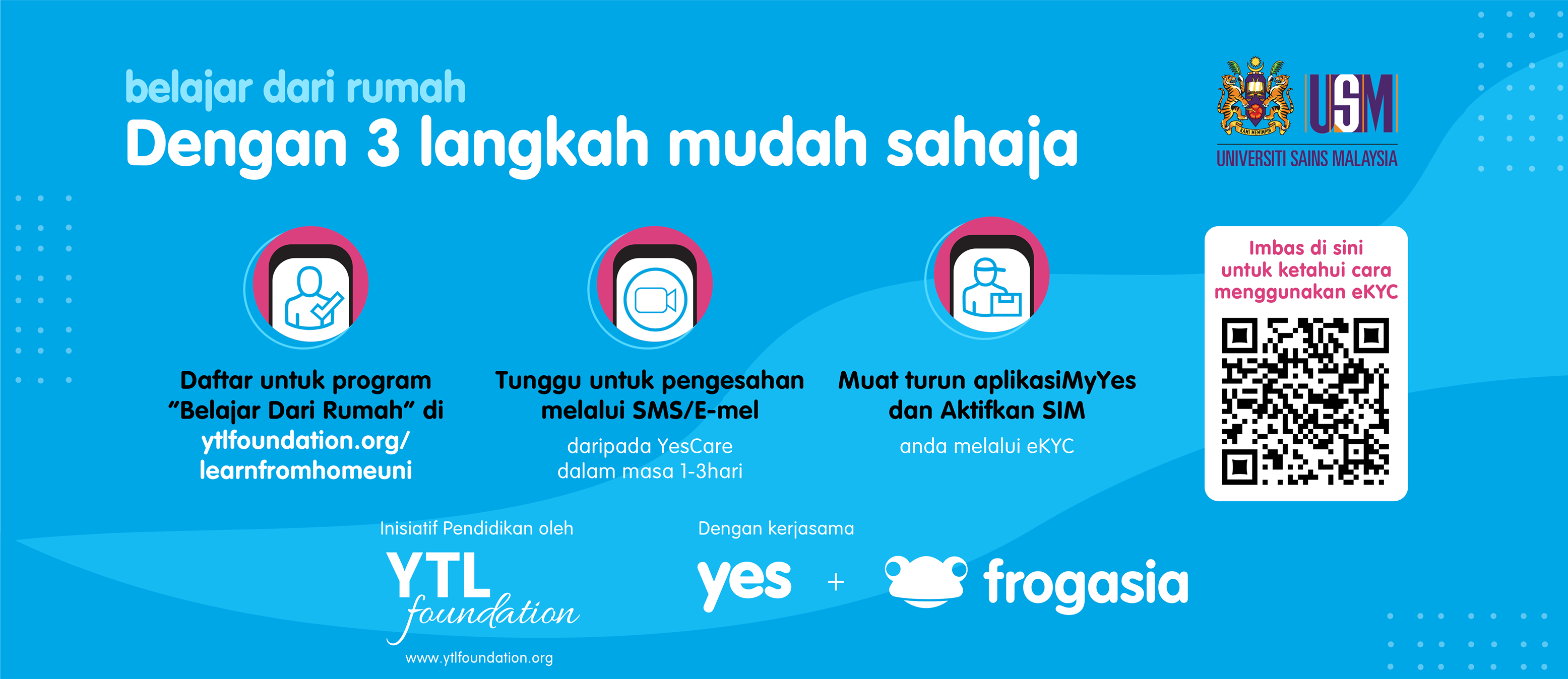 [YTL] LFH Program YES, 7GB Percuma Belajar Dari Rumah Kepada Mahasiswa USM