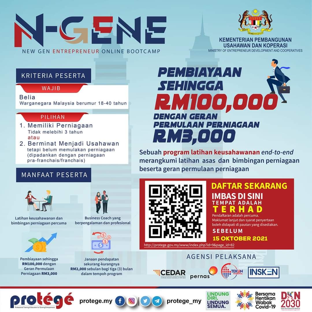 [N-GENE] Cara Mohon Latihan Keusahawanan Dengan Pembiayaan Sehingga RM100,000
