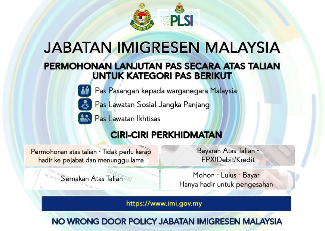 [Imigresen] 3 Pas Ini Boleh Buat Permohonan Lanjutan Secara Online. Semak Cara Mohon Disini 